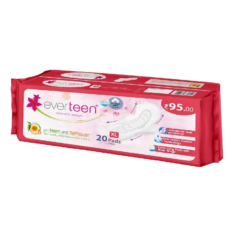 Everteen XL Soft Neem-Safflower Sanitary Pads, 20 Pads-1.webp